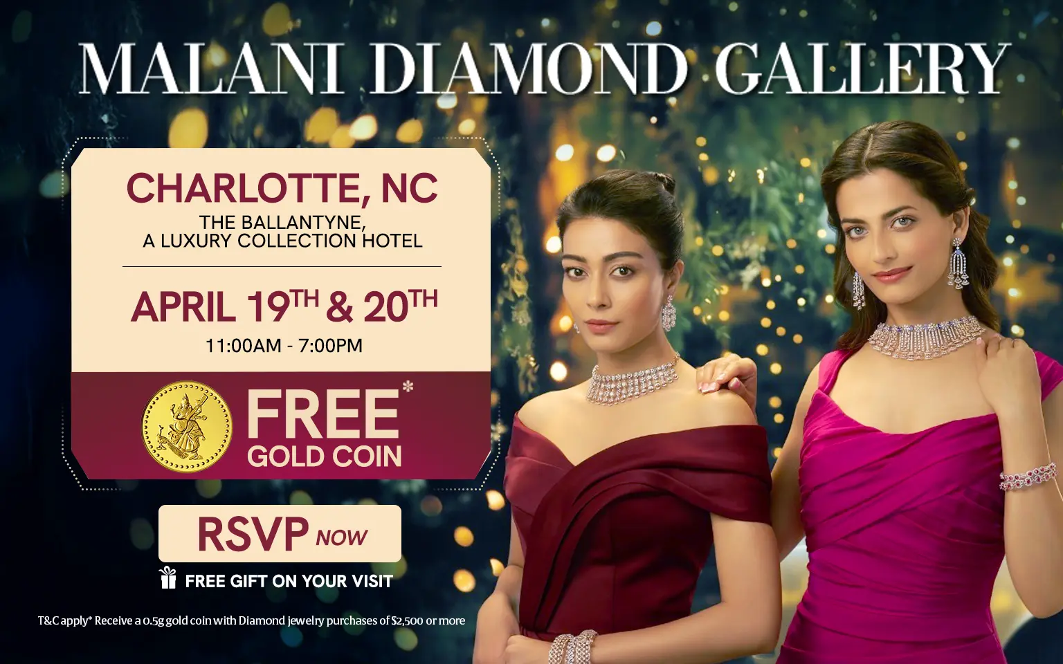 Malani Diamond Gallery, Charlotte, NC 4.0 Mobile Banner